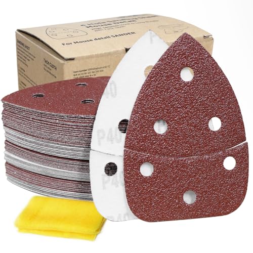 S&F STEAD & FAST Mouse Sander Sandpaper Assortment 70pcs - style: 6 holes