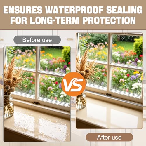 Beige Silicone Caulk, Waterproof Durable 100ml