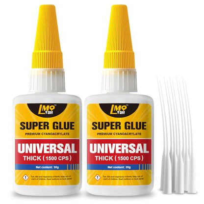 Thick Super Glue 60g(2.12 oz) Gap Filling CA Glue for Wood Ceramic Plastic - size: 2oz, style: Thick