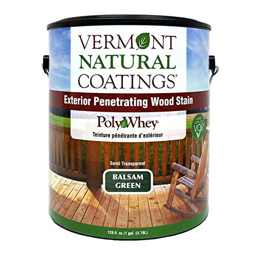 Vermont Natural Coatings PolyWhey Exterior Penetrating Stain - Balsam Green - Gallon - color: Balsam Green, size: Gallon