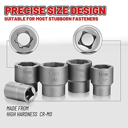 20-Pcs Bolt Nuts Extractor Set 3/8'' Drive Easy Out - size: 20Pcs