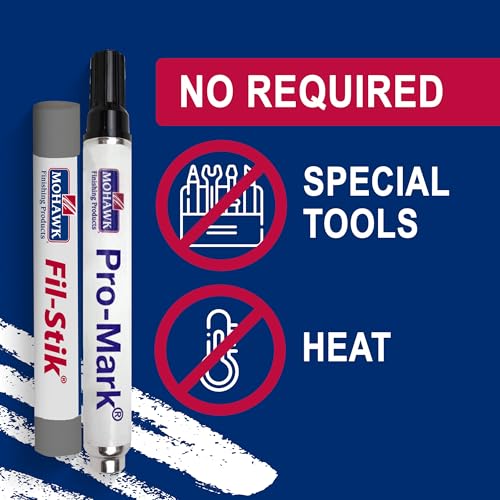 Mohawk Wood Repair Bundle: Fil-Stik Putty Stick (1 count) and Pro-Mark Capillary Marker (1 count), Grey Wolf KMC