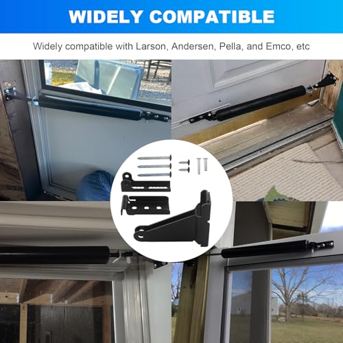 40201 Storm Door Closer Bracket, Compatible with Andersen Emco Larson - color: Black
