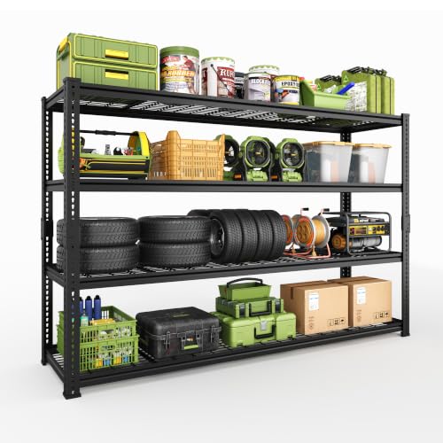 60" W Metal Storage Shelves, 2640lbs Heavy Duty Garage Rack - size: 60"W x 24''Dx 60"H