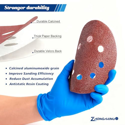 200Pcs 5 Inch Sanding Discs Hook and Loop Orbital Sander Pads 40-1000 Grit - style: Mix Grit 200Pcs