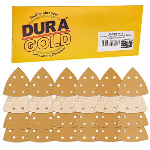 Dura-Gold Premium Triangle Mouse Sanding Sheets Variety Pack - 60, 80, 120, - size: Variety Grit