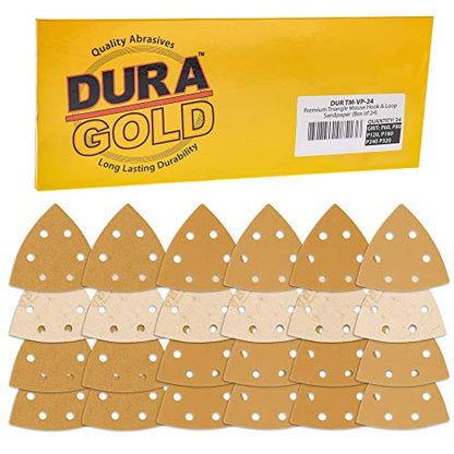 Dura-Gold Premium Triangle Mouse Sanding Sheets Variety Pack - 60, 80, 120, - size: Variety Grit