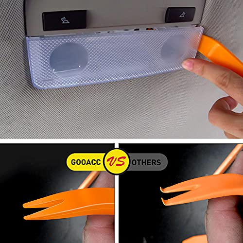 GOOACC 380Pcs Car Automotive Plastic, Metal, Nylon Push Pin Rivet with Fastener Remover Trim Clip Panel Body Interior Assortment Retainer Assortment Clips, (GRC-97),Black - size: 380Pcs Clips + Remover