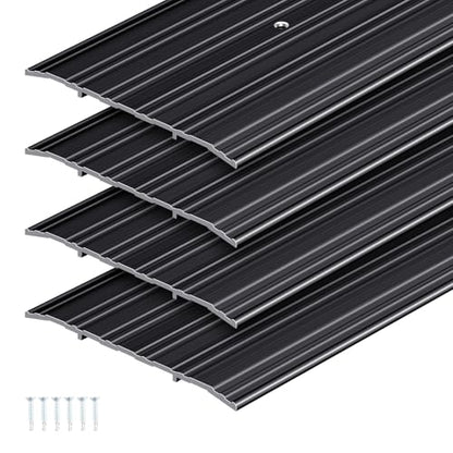 Tandefio 4 Pcs 6" X 1/4" X 36" Aluminum Saddle Door Threshold, Black - color: Black, size: 6" X 1/4" X 36"