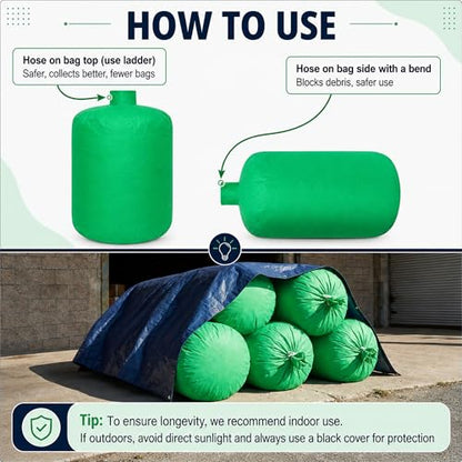 Insulation Removal Vacuum Bag Compatible with Insulation Hoses, Green - color: 1 Green