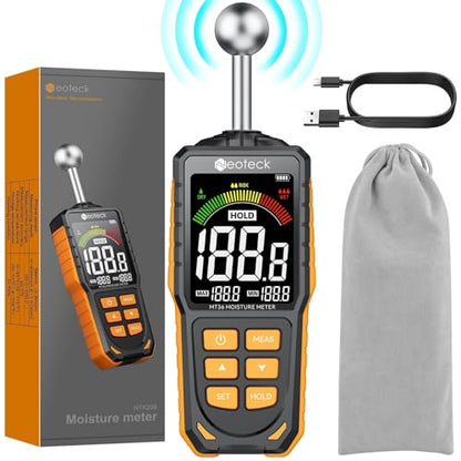 Neoteck Rechargeable Spherical Moisture Meter 5-40mm Inductive Depth