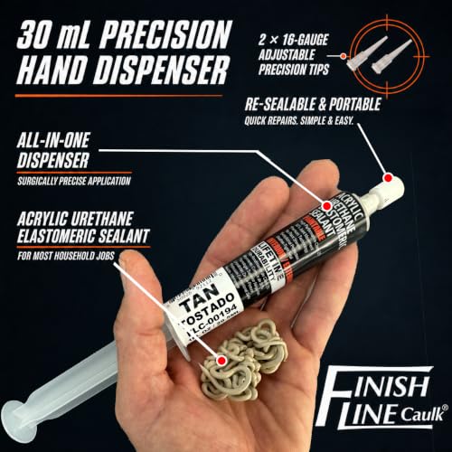 30mL Pre-Filled Precision Caulk Applicator Tan, 3-Pack - color: Tan