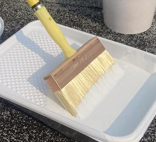 Great Andrew 7 Inch Deck Stain Paint Brush + 21 Pcs Paint Tray Liners