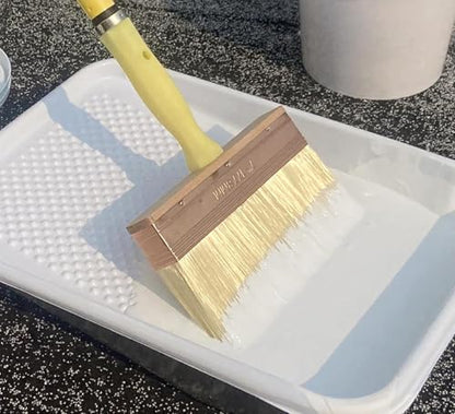 Great Andrew 7 Inch Deck Stain Paint Brush + 21 Pcs Paint Tray Liners