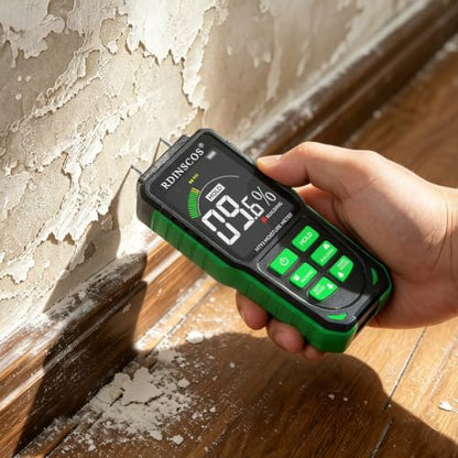 RDINSCOS Moisture Meter for Wood, Walls & Hardwood - color: Black-green