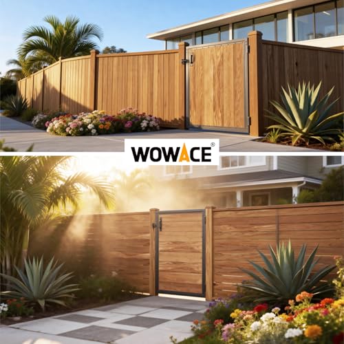 3x4FT Fence Gate Frame Kit 201 Stainless Steel Heavy Duty Garden Gates Anti-Sag Backyard Front Gate Reinforcement Hardware, Left/Right Mount (No Wood Planks Included) - color: W3xH4ft