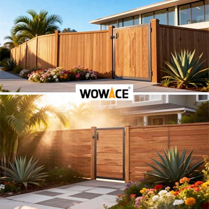 3x4FT Fence Gate Frame Kit 201 Stainless Steel Heavy Duty Garden Gates Anti-Sag Backyard Front Gate Reinforcement Hardware, Left/Right Mount (No Wood Planks Included) - color: W3xH4ft