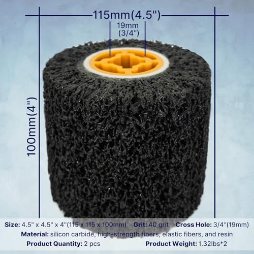 JONAS C 2 Pcs 4.5" x 4" 40 Grit Surface Conditioning Drum - style: 40 grit