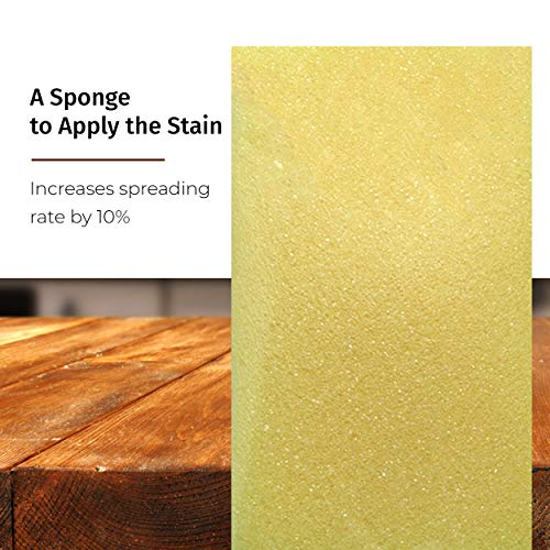 SamaN Staining Kit – Includes Sponge, 2 Cloths and Gloves to Effectively Stain Wood - style: Staining Kit