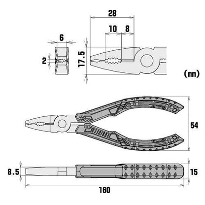 ENGINEER PZ-58 Screw Removal Pliers Stripped Screw Extractor - color: Green