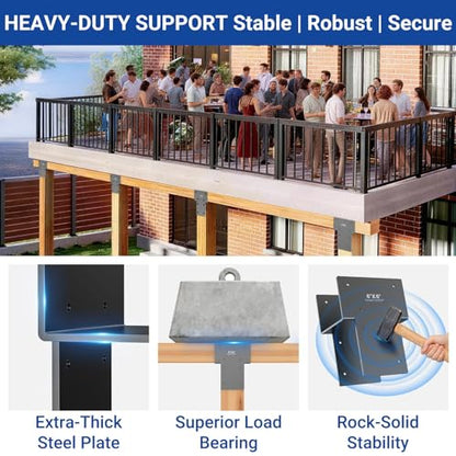 2-Pack 6x6 Post Cap Tie Brackets (Actual 5.5"x5.5"), Ultra-Heavy Duty 3.5mm Stainless Steel Pergola Brackets, Rustproof Post to Beam Connector Hardware for Gazebo, Deck, Patio Construction (Dark Gray) - size: Standard 6X6"(Actual5.5X5.5"）