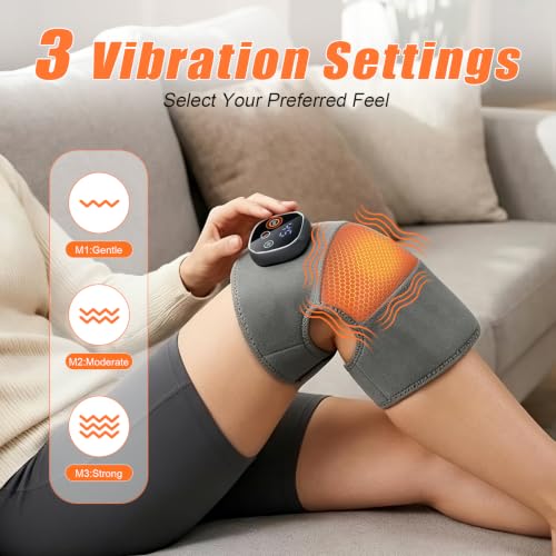 Knee Heating Pad with Massage, 1 Pack Rechargeable Knee Massager - size: 1 Pack