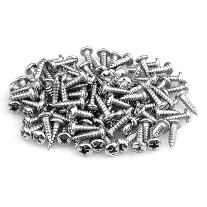 100 Pcs Fence Wire Clamps Stainless Steel Fencing Mounting Clips with 100 Pcs Stainless Steel Screws for 2-6 Gauge Welded Wire to Wood, Metal or Vinyl Fence (100pcs(2-6 Gauge))
