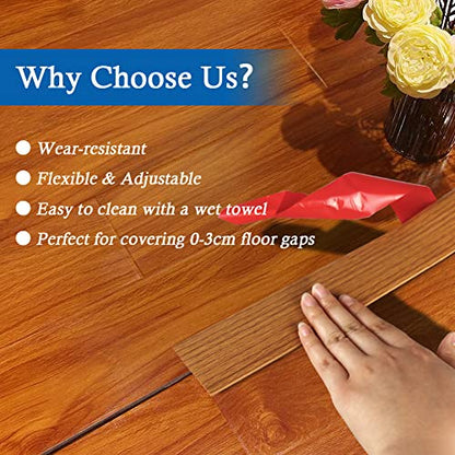 FONUNO Vinyl Floor Transition Strip Self Adhesive Threshold Strip 2" W - color: Light Brown, size: 5cm, 3.3Ft