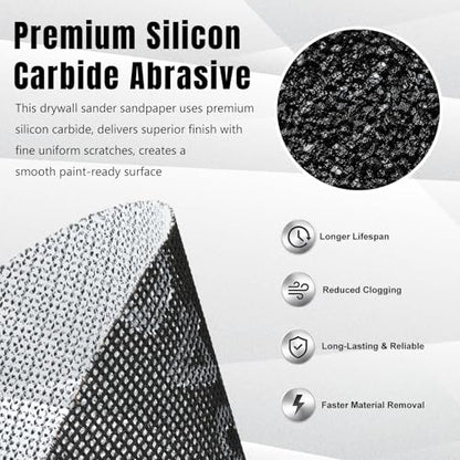 9 Inch Mesh Sanding Discs, 80-240 Grit Sandpaper for Drywall Sander - style: Mix Grit