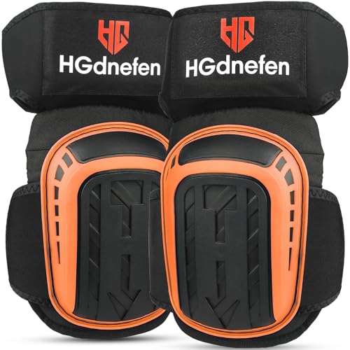 Knee Pads for Men Construction,Thick Gel Foam Work Knee Pads - color: Orange