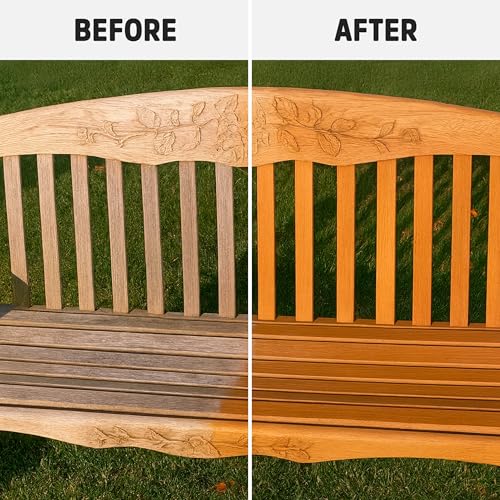 Finish, Premium Teak Cleaner and Brightener, Water-Based, Oil-Free Wood Restorer & Protectant, Safe & Easy To Use Teak Sealer & Polisher for Outdoor & Indoor Wood Furniture, 64 oz - size: 64 Fl Oz (Pack of 1)