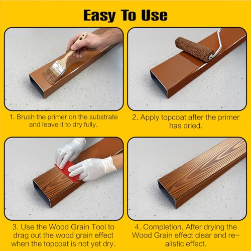 King Origin 4 PCS Wood Grain Tool Set for Wood Texture