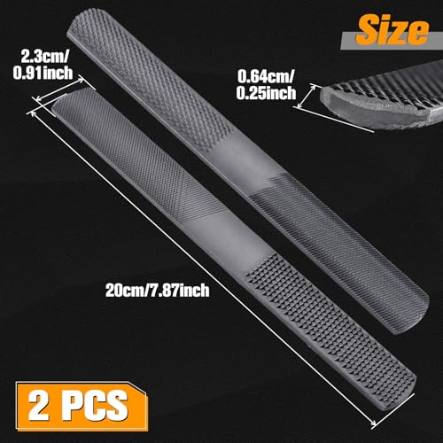 SPEEDWOX 4 Way Wood Rasp File Set Hand File and Round Rasp Half Round Flat & Needle Files Metal & Wood Files Set for Sharping Woods and Metal Tools Woods Rasps for Woodworking