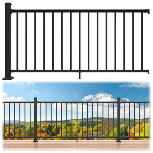 Egadis 1 Pack 36 in x 6 ft Modular Aluminum Porch and Deck Railing Kit - color: Level 6ft - 1Panel 1Post