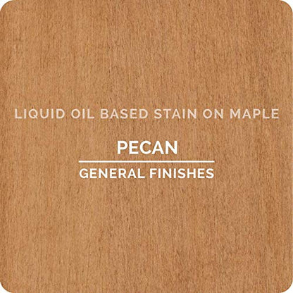 General Finishes Oil Based Penetrating Wood Stain, 1/2 Pint, Pecan - color: Pecan, size: 1 Half-Pint