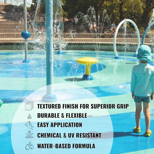 Rubberized Non-Skid Protective Coating - Light Texture Finish (Fog Gray, 1 Gallon) - color: Fog Gray, size: 128 Fl Oz (Pack of 1)
