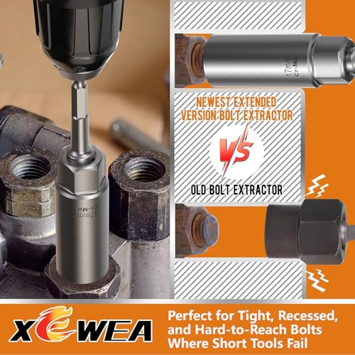 16PCS 3/8" Drive Deep Bolt Socket Extractor Set, Bolt Nut Remover Set - size: 16PCS
