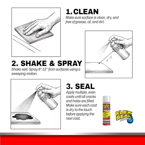 Flex Seal Spray Rubber Sealant Coating, Waterproof, White, 17 oz, 2-Pack - color: White, size: 17 oz (Pack of 2)