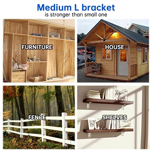 3"x3" L Brackets Heavy Duty 12-ga, Galvanized Angle Bracket - size: 25 Pack