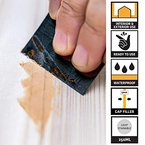 Everbuild Multi-Purpose Premium Joiners Grade Wood Filler Light Stainable 250ml - color: Light Stainable