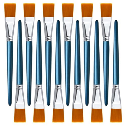 Great Andrew 12 PCS 1 inch Flat Paint Brushes for Acrylic Painting - size: 1-Inch