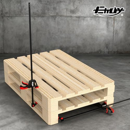 36" Bar Clamps for Woodworking 2-Piece, One-Handed Quick-Change F Clamp/Spreader with 130 LBS Load Limit, Wood Clamps for Gluing, Carpentry, DIY, and Woodworking