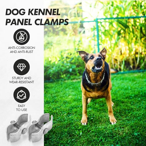 Zonon 24 Set Dog Kennel Panel Clamps, 1-3/8" Chain Link Fence Panel Clamps