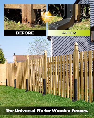 SakerNeo 4 pcs Fence Post Repair Kit Post Base - style: 4 pcs