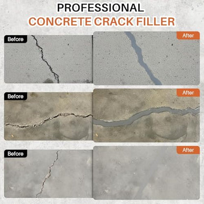 Concrete Crack Filler, Self-Leveling Magic Crack Filler for Concrete, Cement Crack Filler for Driveways, Patio, Sidewalk, Indoor & Outdoor, High Elasticity and Quick-Drying (1PCS,1.1LB)