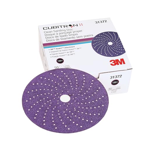 3M Cubitron II Hookit Clean Sanding Abrasive Disc 31368, 5 in, 150+ Grade, Pack of 50 Discs, Virtually Dust-Free, High Performance, Long Lasting, Multi-Hole Pattern, for Automotive Sanding - size: 5 in, style: 150+ Grade