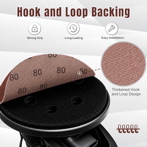 9 Inch Mesh Sanding Discs, 80-240 Grit Sandpaper for Drywall Sander
