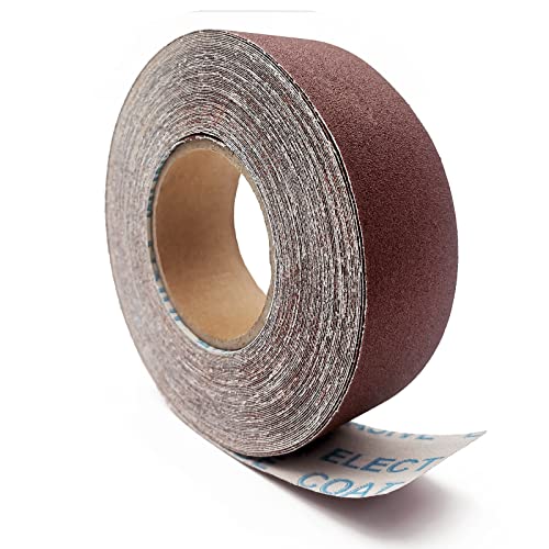 180 Grit Sandpaper Roll, 2 Inch x78.7 Feet Continuous Abrasive Sand Paper Ready to Cut Emery Cloth Roll for Drum Sander Woodworking Automotive Metal Sanding - size: 180 Grit