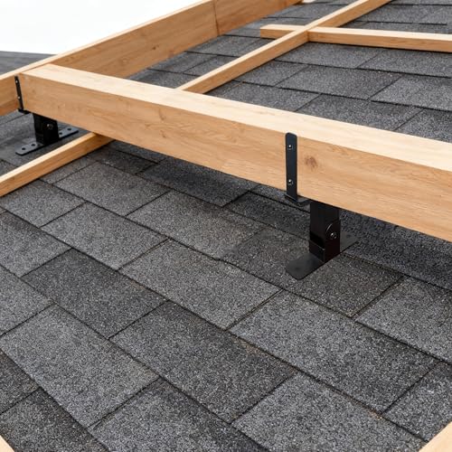 3Pcs Roof Riser Brackets Kit, Adjustable Pergola Kit for Wood Post - size: 3P Roof Riser Brackets