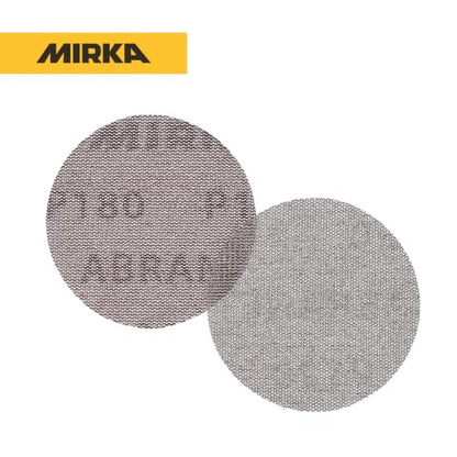 Mirka Abranet 3 Inch 180 Grit Mesh Sanding Discs, Hook and Loop, 50 Pack - size: Grit 180
